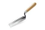 Square Notch Margin Trowel with Wood Handle, ¼