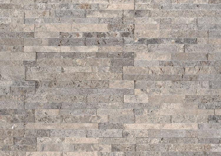 Natural Stone Panel, Silver Travertine Mini