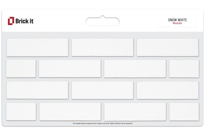 Snow White Smooth | Thin Brick Wall Veneer | Brick it®